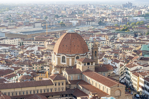 Basilica of San Lorenzo on Piazza di San Lorenzo at Florence in Tuscany, Italy