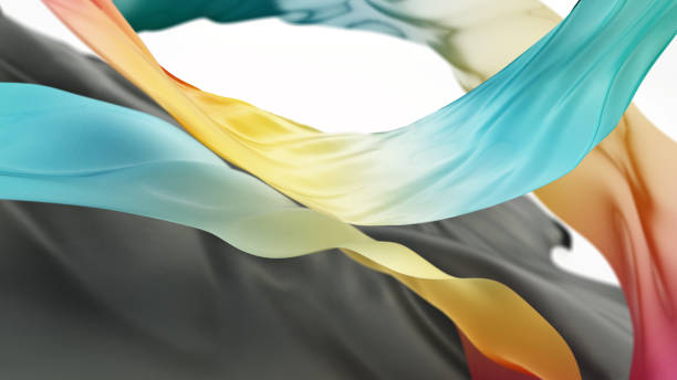 istock Abstract waves and color fusions on gray/white background 1449793368
