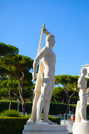 Statues in Piazza del Popolo square, Rome, Italy
