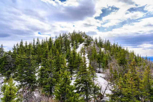 Photo of South Ural Mountains with a unique landscape, vegetation and diversity of nature.