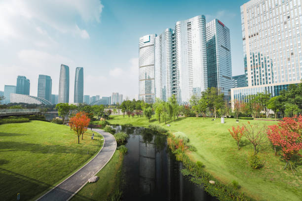 istock Chengdu Financial City on a sunny day 1449808814