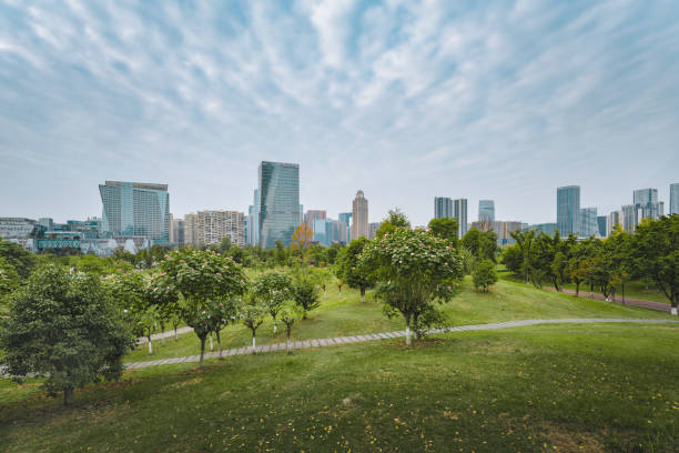 istock Chengdu Financial City on a sunny day 1449809025