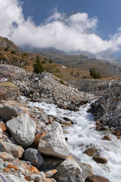 istock Vertical shot of a mountain stream on a sunny summer day 1449812024