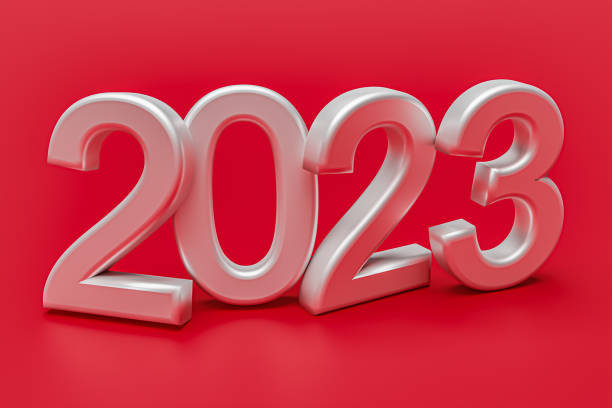 istock New year concept in red colors. Number 2023 1449812829