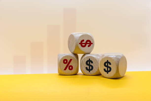 istock Express interest rates and dollars in blocks 1449813875