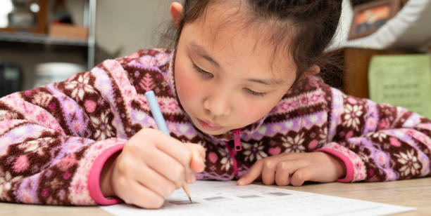 istock Girl studying seriously at home 1449817771