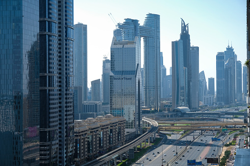 UAE Dubai cityscape skyline city Sheikh Zayed Road