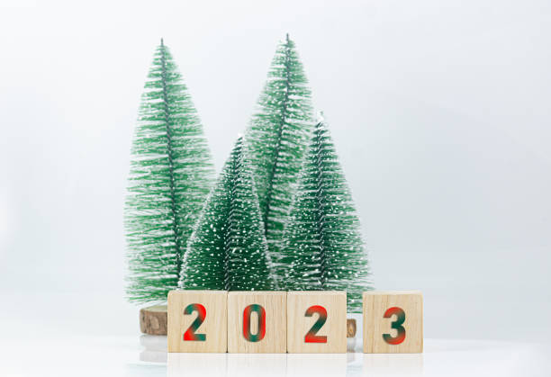 istock new year 2023 and christmas trees 1449819408