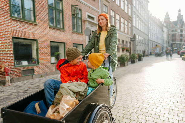 istock Cargo bike ride with our mom 1449821426