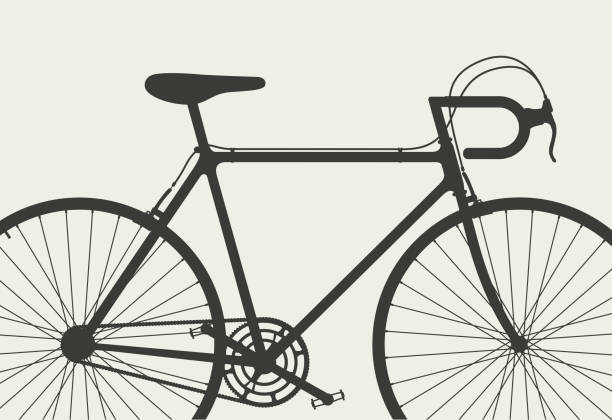 Dibujo vectorial de una bicicleta de carreras - ilustración de arte vectorial