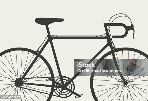 istock vector drawing of a racing bike 1449821929