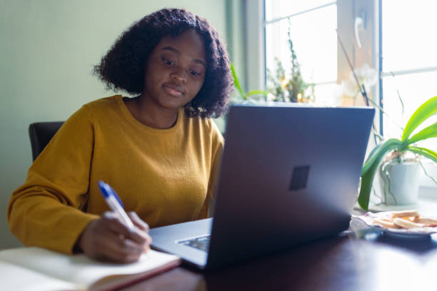 istock Woman working at home. Its a Christmas 1449822838