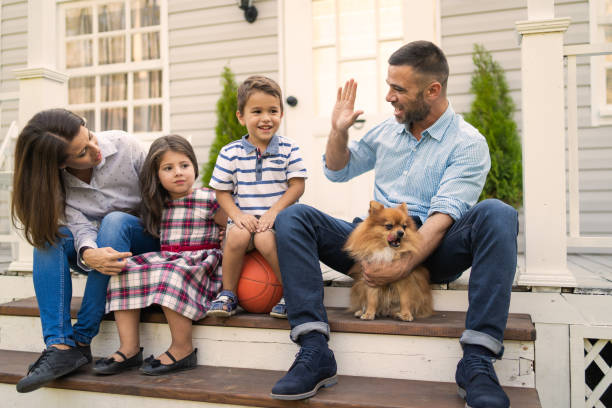 istock Mum and dad with son and daughter 1449823822