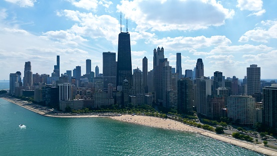 North Shore drive Chicago Illinois USA aerial view