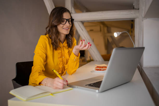 istock Woman working from home 1449827109