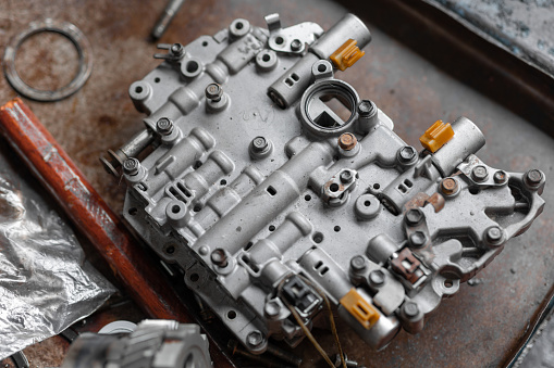 Automatic Gear fluid Transmission Control Module auto part closeup