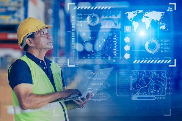 istock male worker using advanced digital technology hologram display world shipping information modern industry 5.0 concept 1449828261