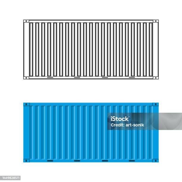 Vector Cargo Container Stock Illustration - Download Image Now ...