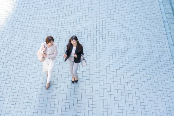 istock Two businesswomen from a bird's eye view 1449828564
