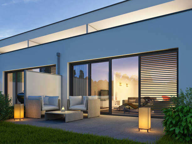 istock Modern terrace in the evening 1449829920