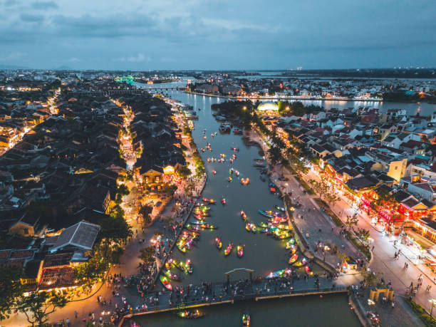 istock panoramic view on illuminated old town of Hoian, vietnam 1449835443