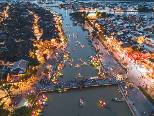 istock panoramic view on illuminated old town of Hoian, vietnam 1449835659