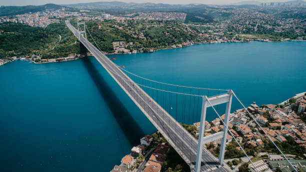 istock İstanbul Fatih Sultan Mehmet Bridge drone shot 1449836279