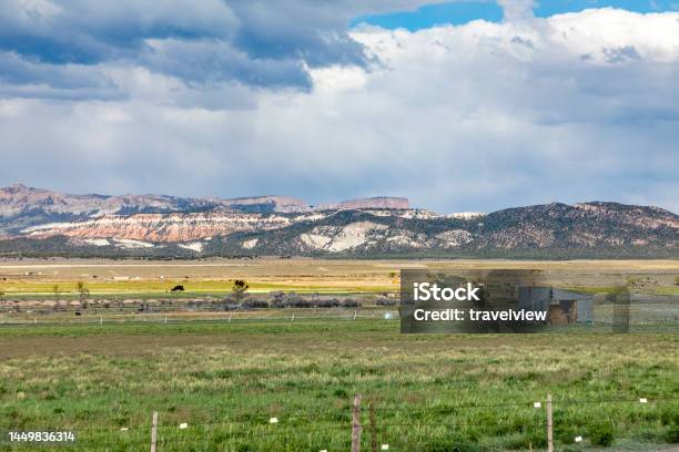 Rural Farming Landscape Near Panguitch In The Mormon Area In Utah Stock Photo - Download Image Now