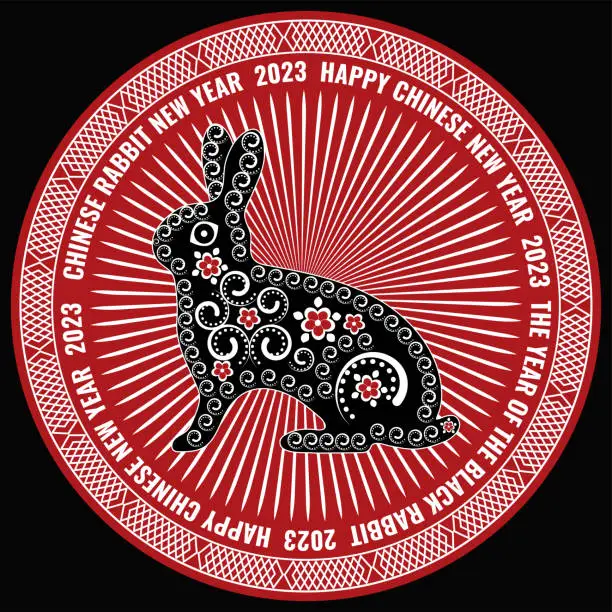 Vector illustration of Векторний файл *

Money rabbit, Chinese horoscope for 2023, red coin.