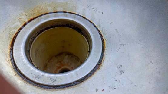 Sink drain hole that looks dirty