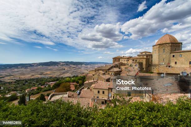 The Historic City Of Volterra On The Hills Of The Tuscany In Italy Europe Stock Photo - Download Image Now
