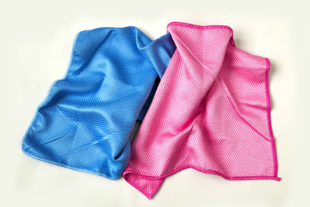 istock colorful microfiber cleaning cloths used for household cleaning, close-up microfiber cloths on a white background, 1449860743