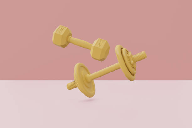 istock Fitness Scene with dumbbells 1449866095