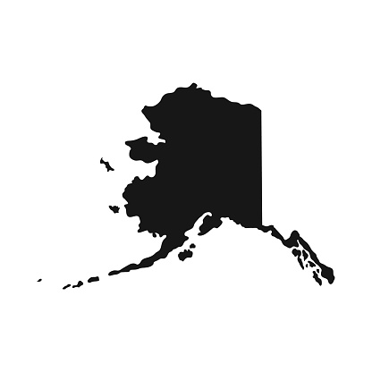 Silhouette of Alaska state border