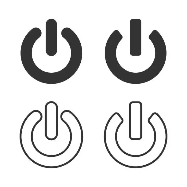 Vector illustration of Power Button Set.