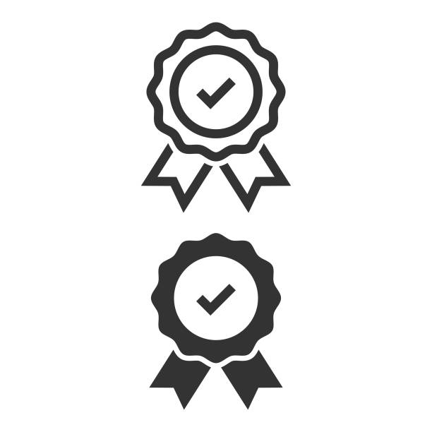 品質バッジセット。 - seal stamper business medal certificate点のイラスト素材／クリップアート素材／マンガ素材／アイコン素材