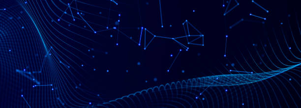 istock Digital technology background. Network connection dots and lines. Futuristic background for presentation design. 3d 1449868959