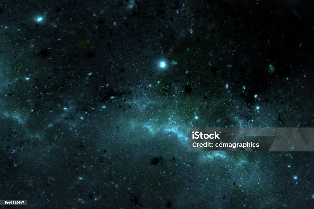 Digitally Generated Star Field on Deep Galaxy Abstract Stock Photo