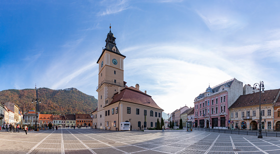 A picture of The Council Square and Old Town Hall in Brasov.