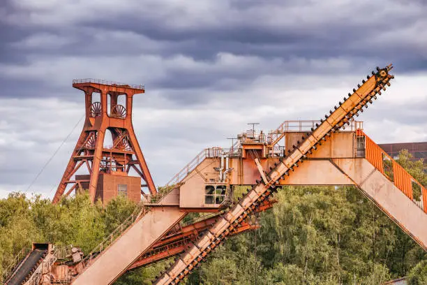 Zollverein - unesco memorial complex with mines, coking of coal in the industrial area of Germany. Travel landmark