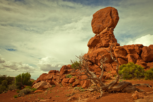 A red rock in the Arizona desert