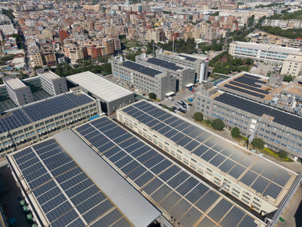 istock Industrial area solar power roof 1449897285