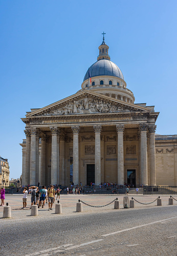Paris, France - July 18th 2022:  The Pantheon in Paris, the temple of the French nation