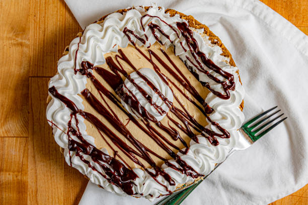 Close up of banana pudding pie