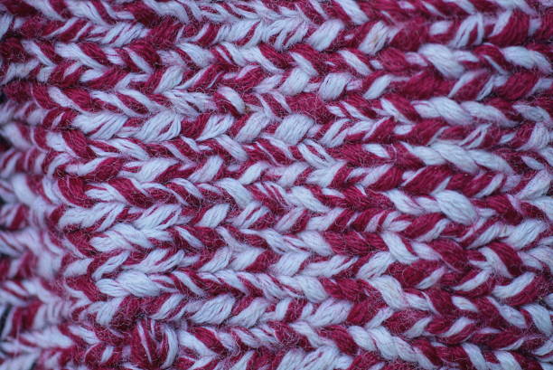 istock texture of woolen red white knitted fabric 1449914387