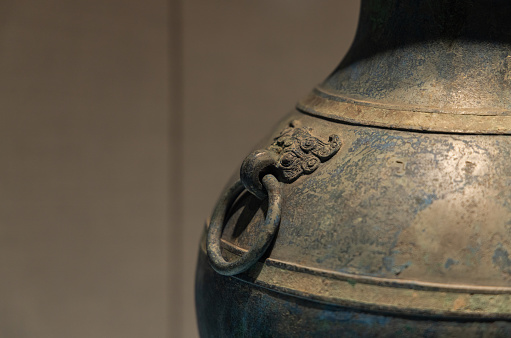 Ancient China Bronze Close-up