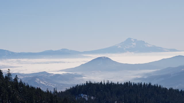 View of Mt Shasta from Mt Ashland in Southern Oregon
