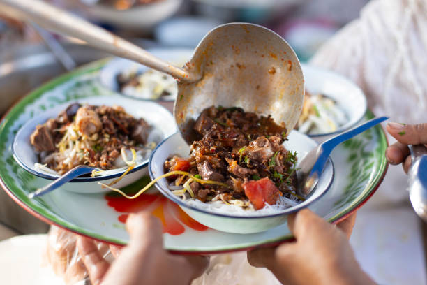 istock Thai food, red curry noodles 1449956220
