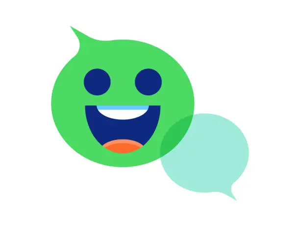 Vector illustration of Chat and online messaging emoticons