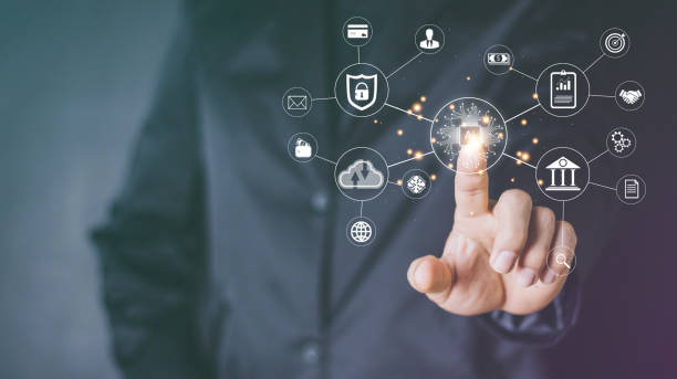 istock Digital transformation technology strategy, IoT, internet of things. transformation of ideas and the adoption of technology in business in the digital age, enhancing global business capabilities. Ai 1449966142